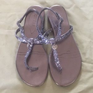 Guess glitter sling back sandals